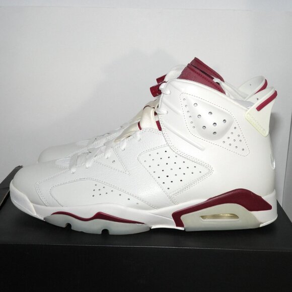 2015 Air Jordan 6 Retro Maroon 384664-116 US 11.5 DS Brand New Damaged Box - Picture 2 of 13